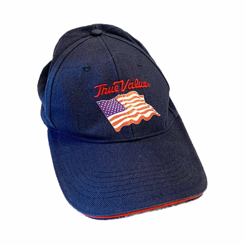 True Value ball cap.  Adjustable band, OSFA, red/white/blue. American 🇺🇸
